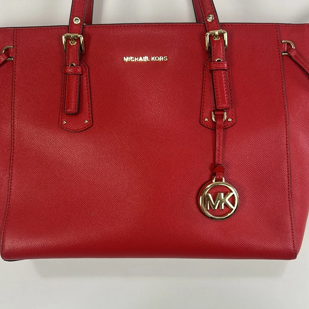 Michael Kors Large Red Tote Bag - Picture 2 of 10
